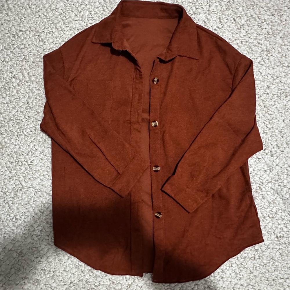 Corduroy pattern button down